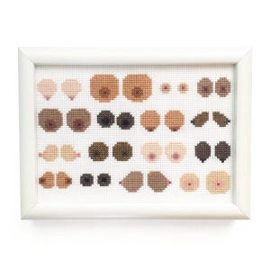 Boob Crew Cross Stitch Pattern