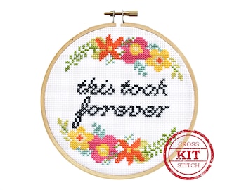 This Took Forever DIY Cross Stitch Kit