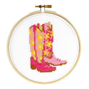 Cowgirl Boots Cross Stitch Pattern PDF
