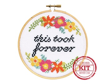 This Took Forever DIY Cross Stitch Kit