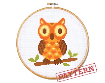 Owl Cross Stitch Pattern PDF