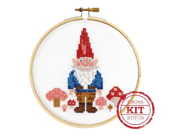 Gnome DIY Cross Stitch Kit