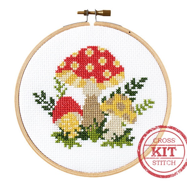 Mushroom DIY Cross Stitch Kit