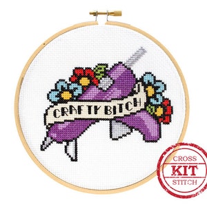 Crafty B!tch DIY Cross Stitch Kit