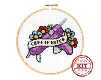 Crafty B!tch DIY Cross Stitch Kit