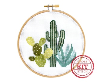 Desert Cacti DIY Cross Stitch Kit