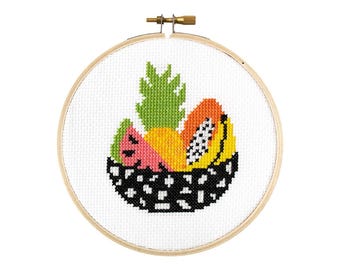 Fruit Bowl PDF Cross Stitch Pattern