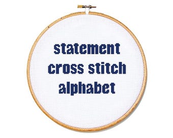 Cross Stitch Alphabet Pattern - Statement Font