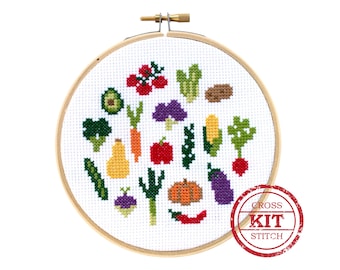 Veggies DIY Cross Stitch Kit