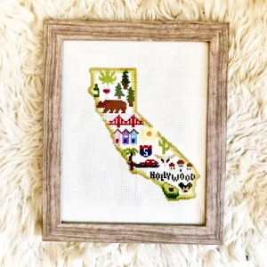 California State Map Cross Stitch Pattern