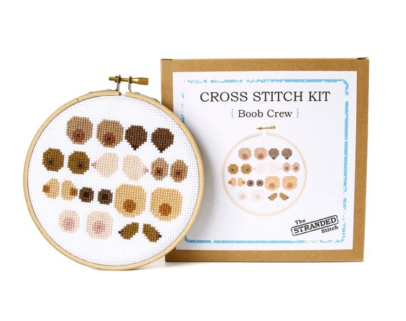 Mushroom Cross Stitch Kit Adult Craft Project Kit Toadstool Art