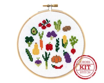 Veggies DIY Cross Stitch Kit