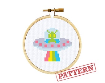 Mini UFO Cross Stitch Pattern