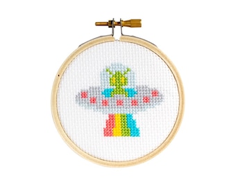 Mini UFO Cross Stitch Pattern