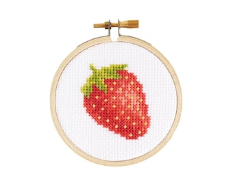 Mini Strawberry Cross Stitch Pattern