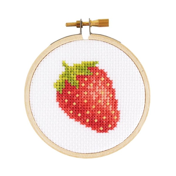 Mini Strawberry Cross Stitch Pattern