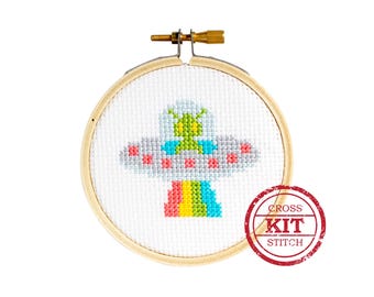 UFO Mini DIY Cross Stitch Kit