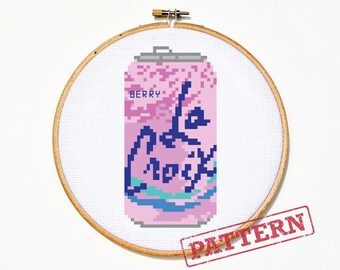 La Croix Can Berry Cross Stitch Pattern - Etsy