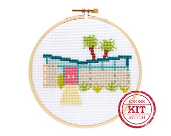 Palm Springs Getaway DIY Cross Stitch Kit