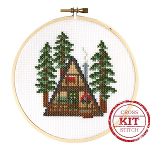 A-Frame DIY Cross Stitch Kit