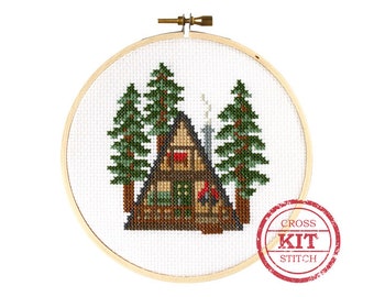 A-Frame DIY Cross Stitch Kit