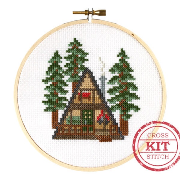 A-Frame DIY Cross Stitch Kit