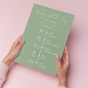Order of the Day template for Wedding