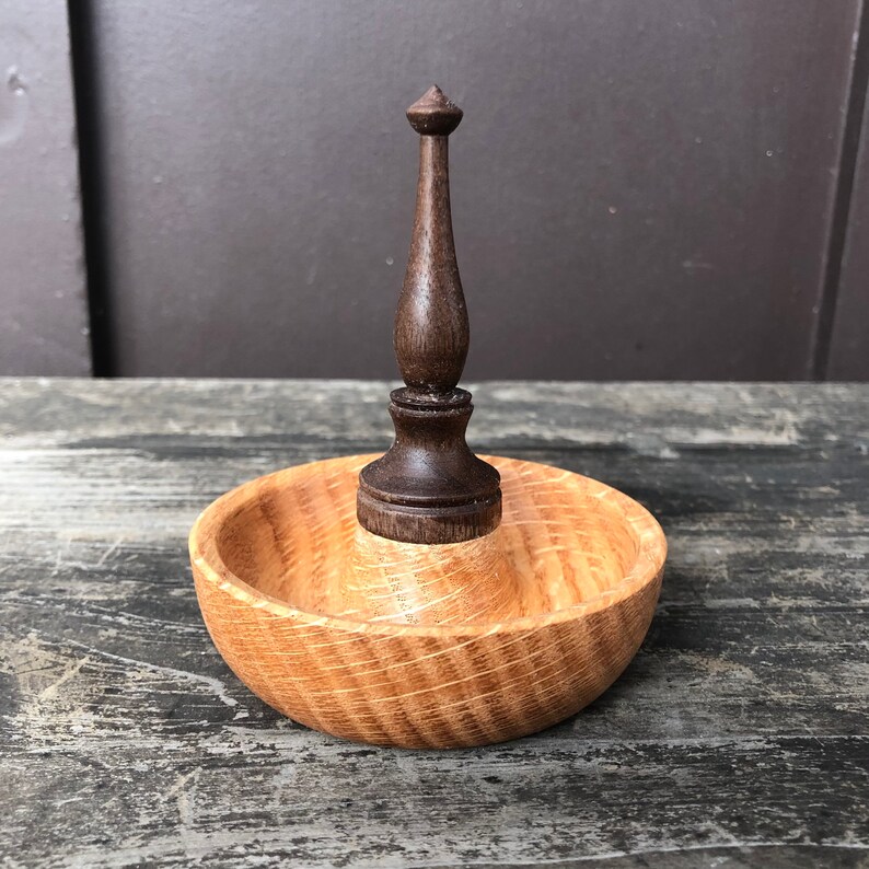 Wooden ring holder. Wood turned ring keeper and dish. Handmade Etsy