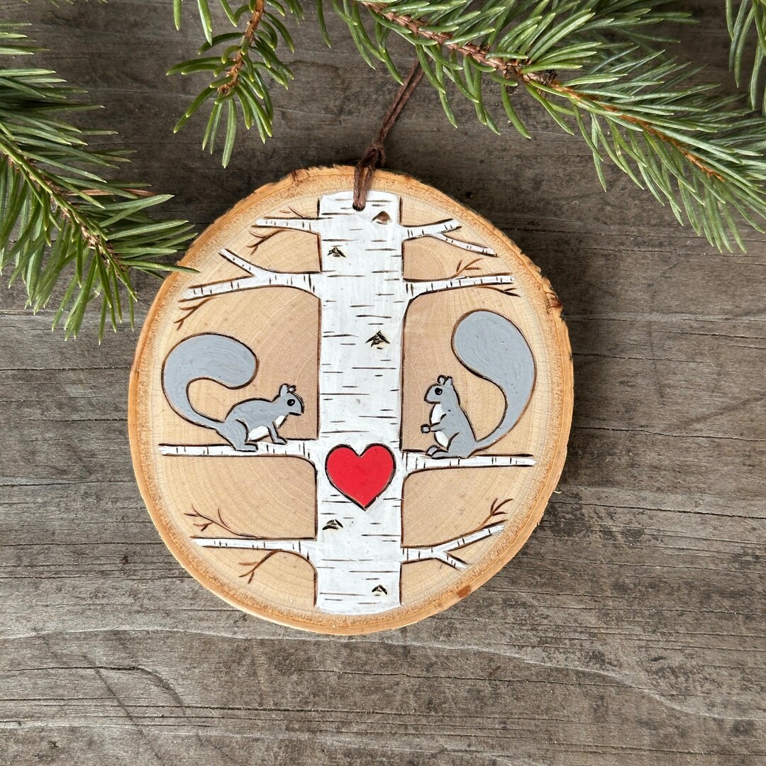 Custom PERSONALIZED Two Squirrels and Tree of life Worlds Best Your Text - Cedar Ornament Custom PERSONALIZED Two Squirrels and Tree of life Worlds Best Your Text - Cedar Ornament
