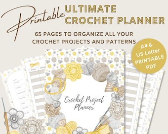 Printable Crochet Project Planner, Organise Your Projects and Patterns, Incl. Crochet Abbreviations, Chart Symbols & More, digital download