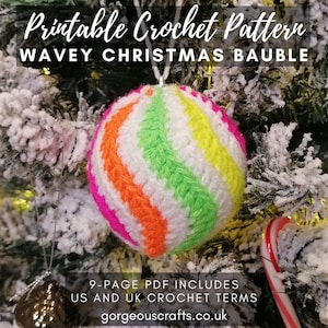 Christmas Tree Ornament Crochet Pattern, Printable Crochet Christmas Tree Decoration Pattern, digital download