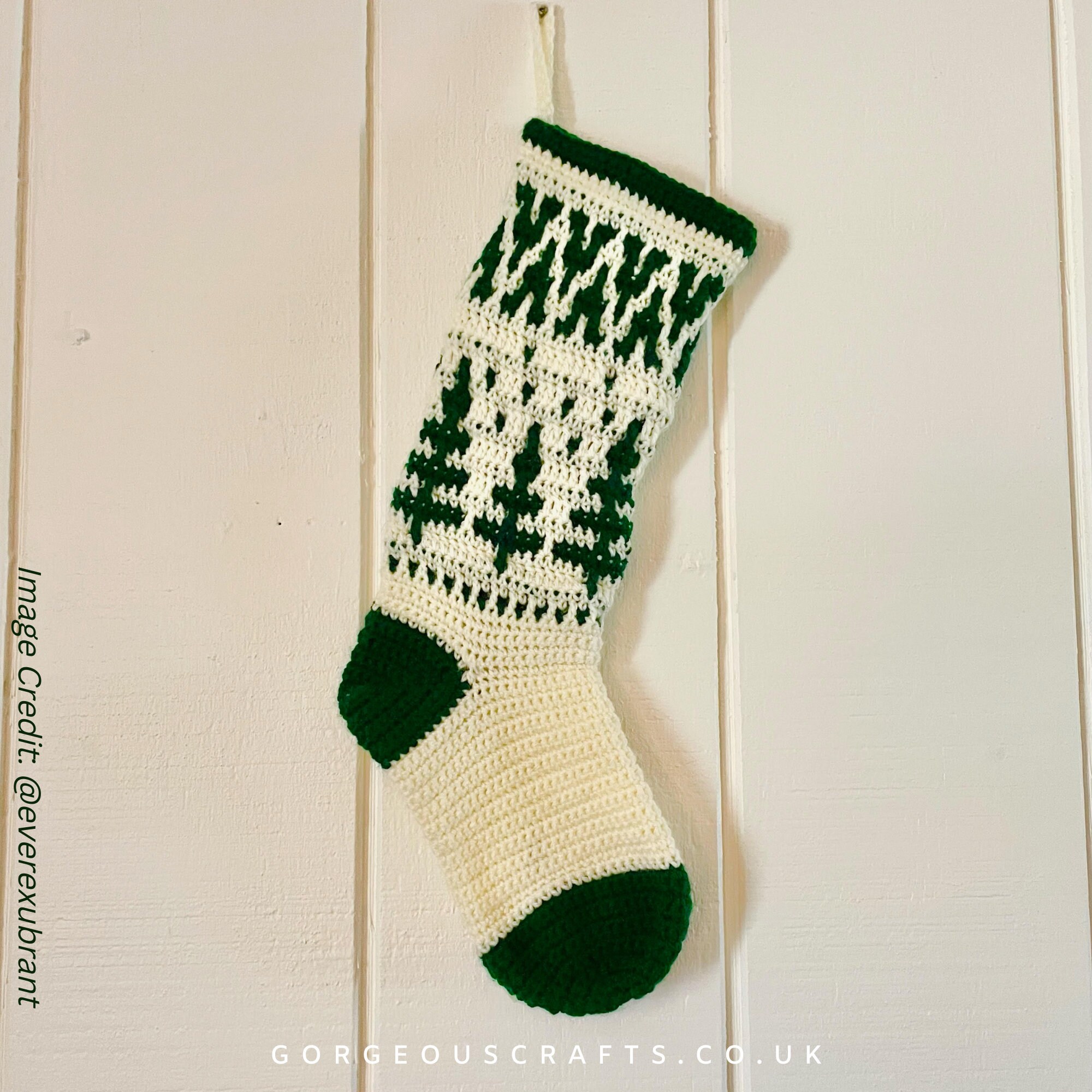 Christmas Stocking Crochet Pattern Mosaic Crochet Christmas Etsy