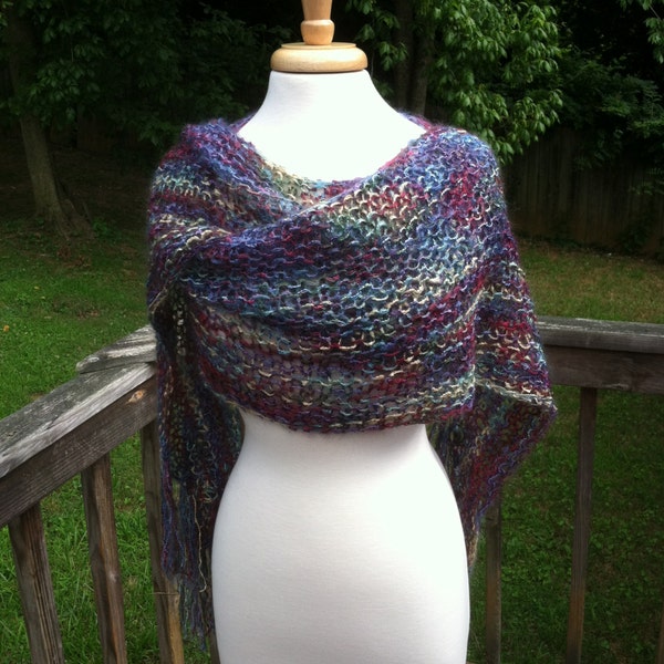 bias knit shawl