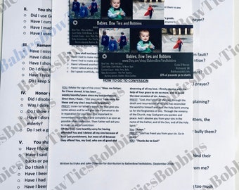 Examen de conciencia laminado para niños pequeños