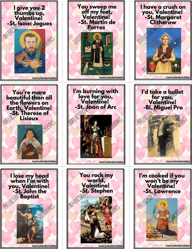 Santos católicos de São Valentim (todos os 36 santos) imagem 1