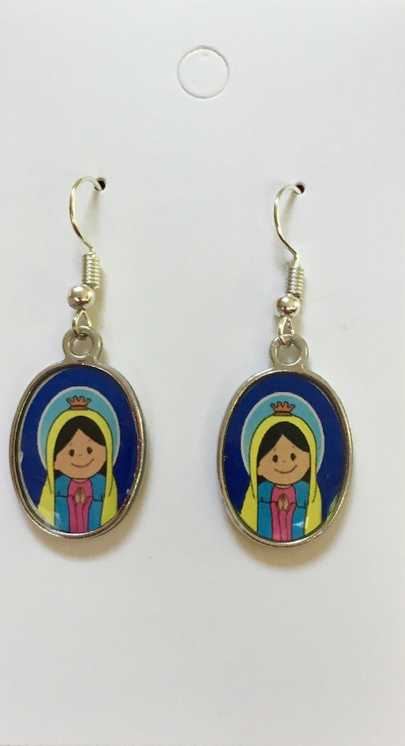 Mother mary earrings outlet