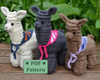 Amigurumi Alpaca Crochet Pattern: Ruffled Llama, US Terminology (PDF Pattern)