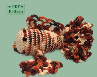Virkmönster för amigurumifisk: Bettafisk PDF (amerikansk terminologi)