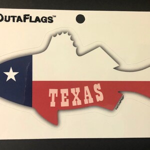 Texas State Flag Bass Fish Decal