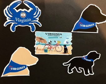 Virginia 4" Car Magnet Bundle
