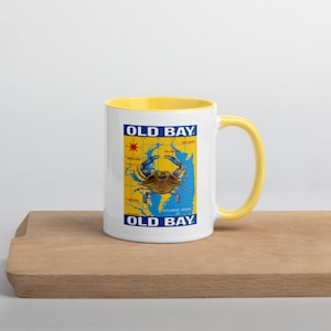 Taza con mapa de la bahía de Chesapeake de Old Bay con opciones de color