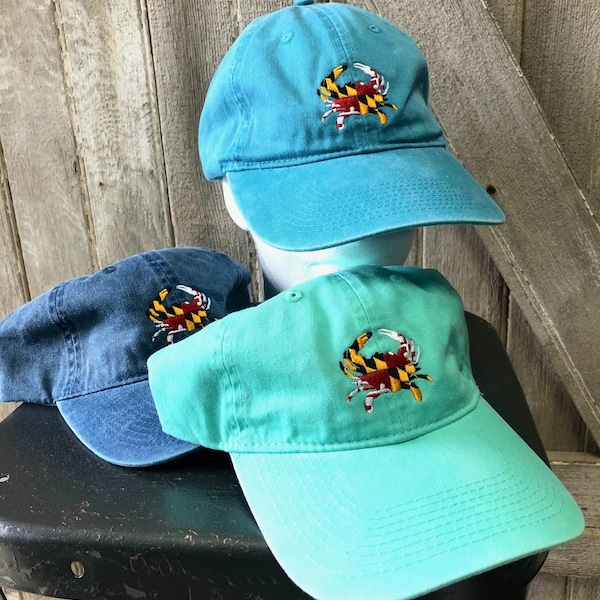 Embroidered Maryland Flag Crab Hat