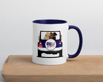 USA Blue Road Trip Mug with Color Options
