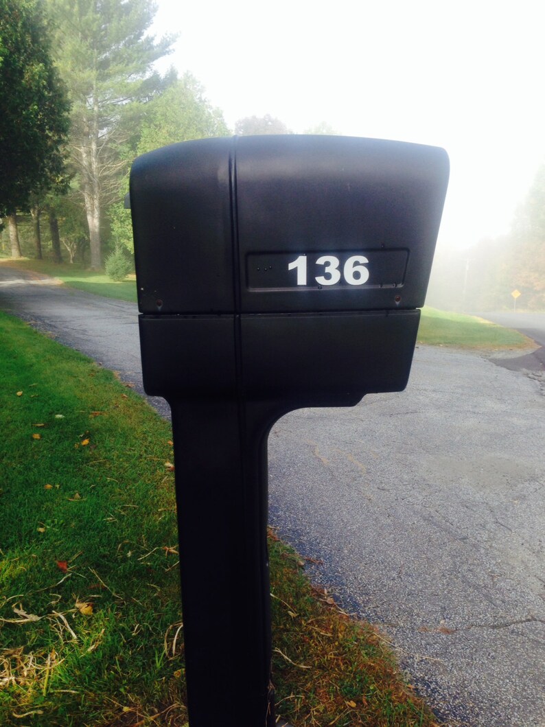 2 Sets of Custom Reflective Mailbox Numbers Decals Etsy