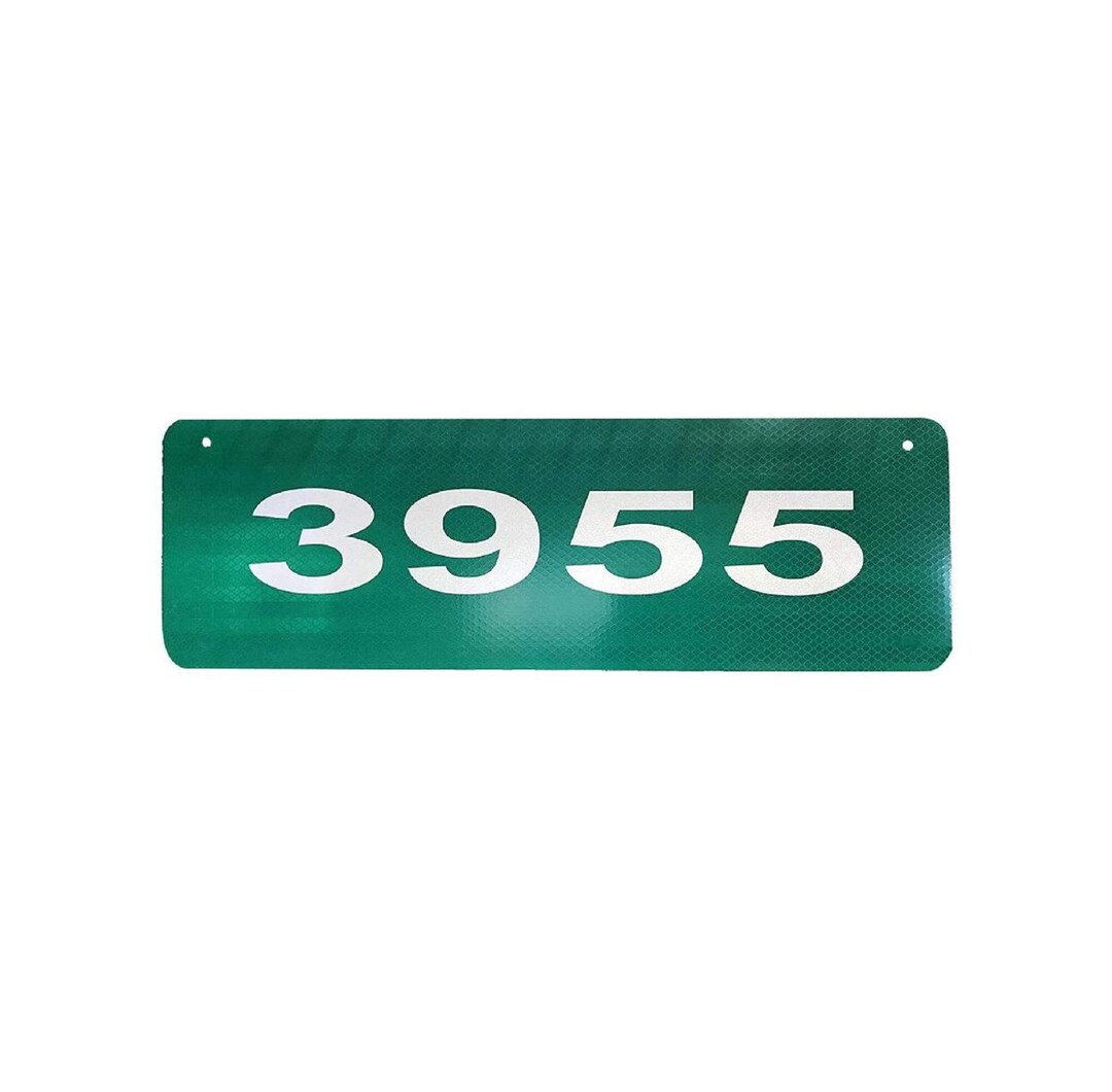 Reflective Horizontal Green or Blue 911 Sign With 3 Numbers Etsy