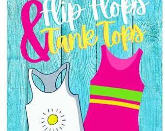 Flop flop y camiseta sin mangas -Calcomanías de envoltura de piel de tablero de cornhole - Vinilo impermeable laminado - 48 x 24 pulgadas (paquete de 2), envoltura de cornhole, cornhole