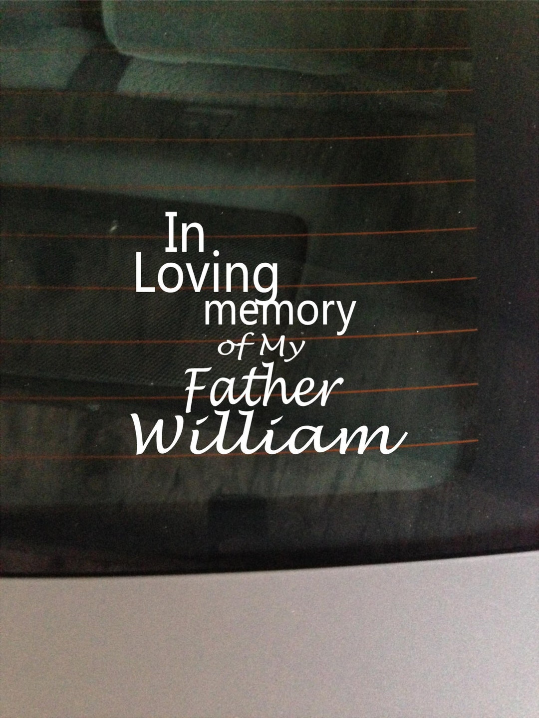 In Loving Memory of Father Decal Window Sticker Custom - Etsy