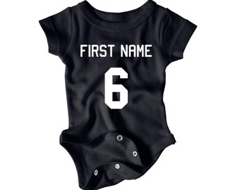 Jersey Onesie, Regalo de baby shower, Bebé, Regalo de bebé personalizado, Mamá personalizada para regalar.