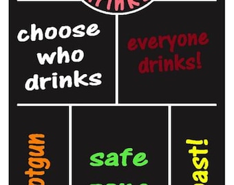 Drinking Game Cornhole Board Skin Wrap Decals - Vinilo impermeable laminado - 48 x 24 pulgadas (paquete de 2), envoltura de cornhole, cornhole