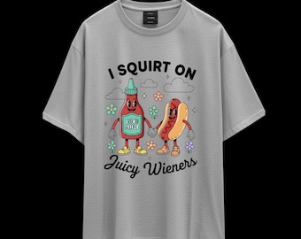 Me corro en salchichas jugosas – Camiseta gráfica divertida